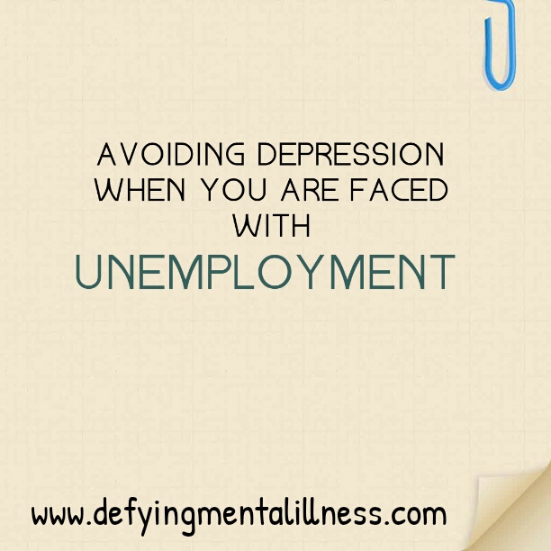 Avoiding depression when unemployed